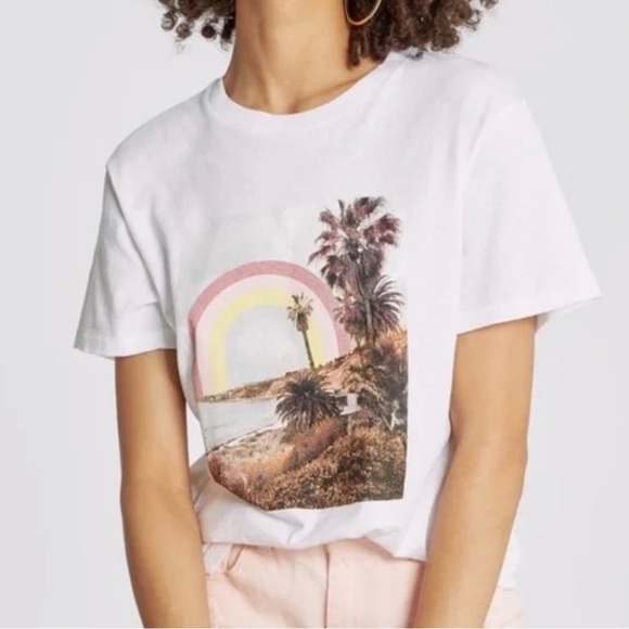WILDFOX Rainbow Coast Keke T-Shirt-Large - Picture 5 of 5